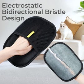 2025 New Pet Hair Removal Glove,pet Hair Remover mitt，for Couch, Furniture, Carpet, Car Seat -Electrostatic Reusable Gloves | Fast Cleaning, for Cat & Dogs (1pcs)