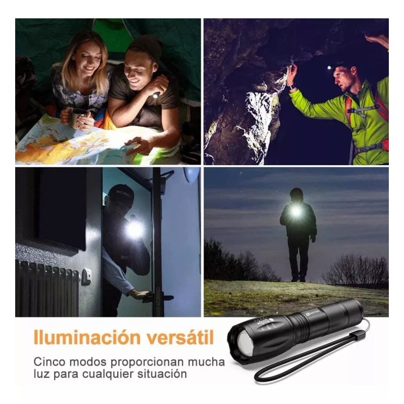 KS Lámpara Táctica Led+lampara De Cabeza+linterna Llavero
