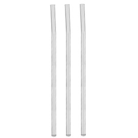 Uzun Cam Pipet Popotes De Vidrio Pajitas,Paja de Beber de Cristal Respetuosa del Medio Ambiente Reutilizable con el Vajilla Conveniente Transparente del Cepillo de Limpieza