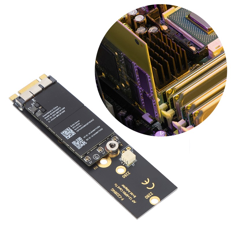 Card Adapter BCM94360CS WLAN Card to M.2 NVME SSD NGFF