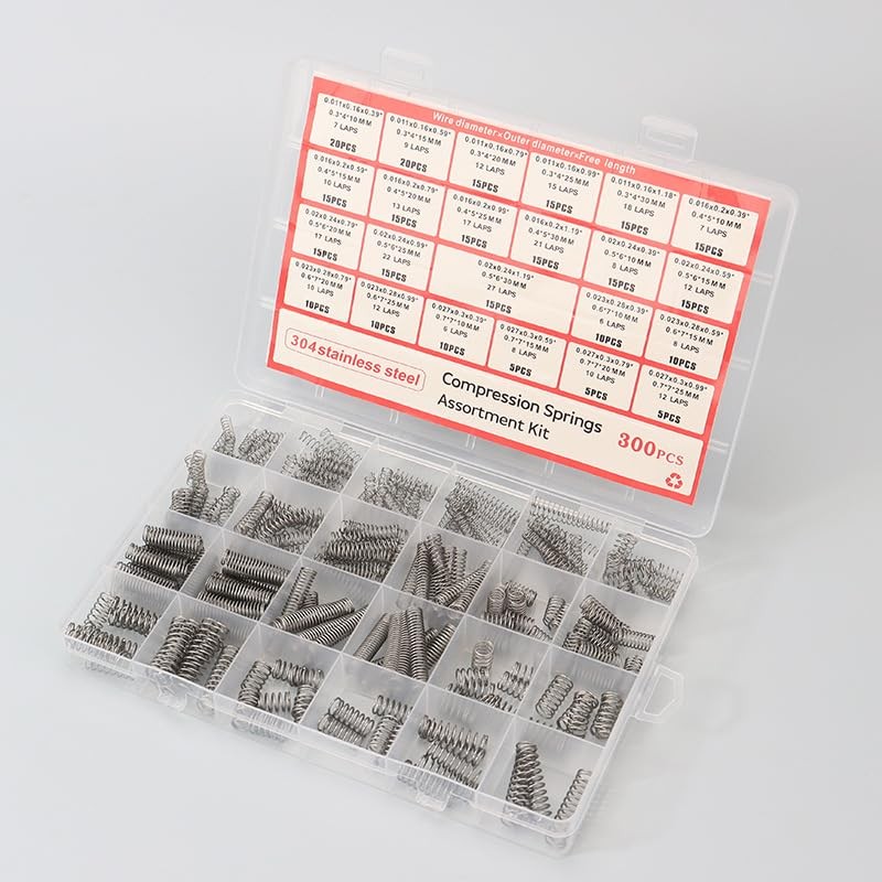 VitalBloom 23 種類計 300 個 圧縮・引張コイルバネセット ピックツール付 DIY 精密補修メカニカルパーツ