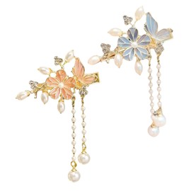 Butterfly Tassels Hair Clips 2 Pcs Hair Clips Hair Accessories Cute Hair Clips Tassel Hair Claw Cute Accessories Hair Styling Clips Pendant Hair