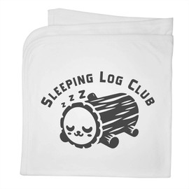 Azeeda 'Sleeping Log Club' Cotton Baby Blanket/Shawl (BY00044903)
