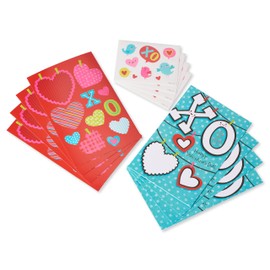American Greetings Valentines Day Cards for Kids with Stickers, XO (4-Count)