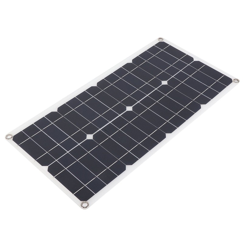 25W 18V Portable Monocrystalline Silicon Dual-USB Charging Solar Panel for