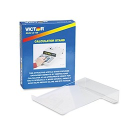Victor Large Angled Acrylic Calculator Stand, 9 X 11 X 2, Clear