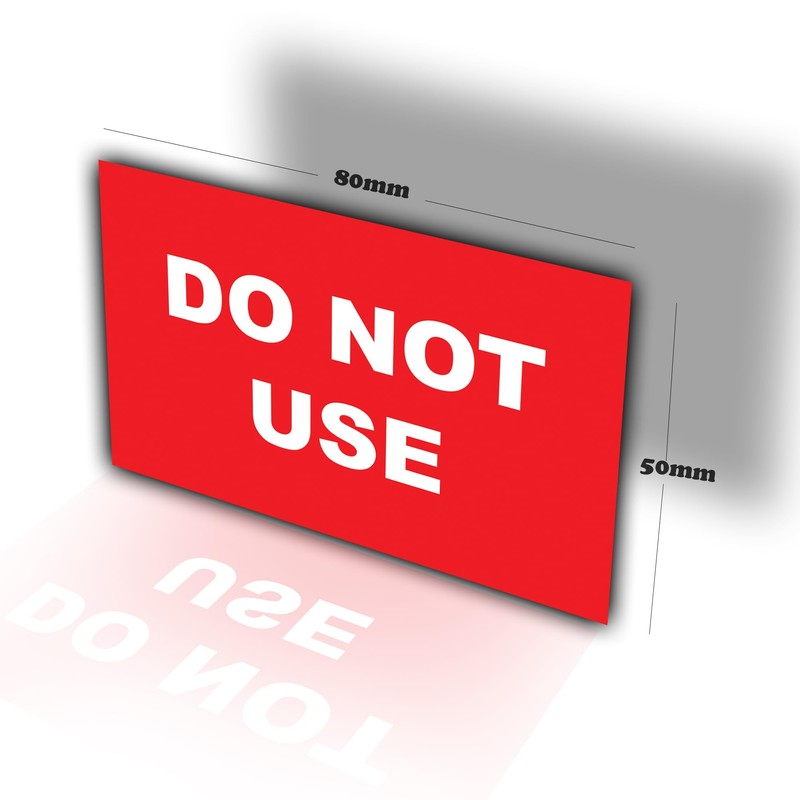 5 Pack - Do Not Use Stickers - Electrical Safety
