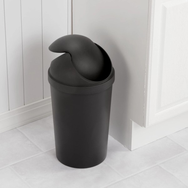 Unbranded 3 Gallon Trash Can Plastic Round Swing Top Bathroom