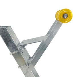 Sturdy Built Boat Trailer Winch Seat with Yellow PVC Roller and End Caps for 2 inch and 3 inch Winch Posts