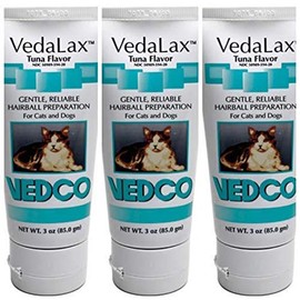 Vedalax 3 Pack Tuna Flavored Hairball Preparation for Dogs and Cats, 3 oz. Each