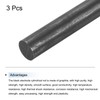 Sourcing Map Graphite Rod, 3 Pack of 250x20mm Black High