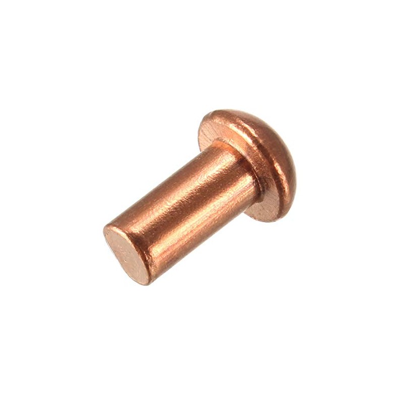 sourcing map 50 Pcs 13/64" x 25/64" Round Head Copper
