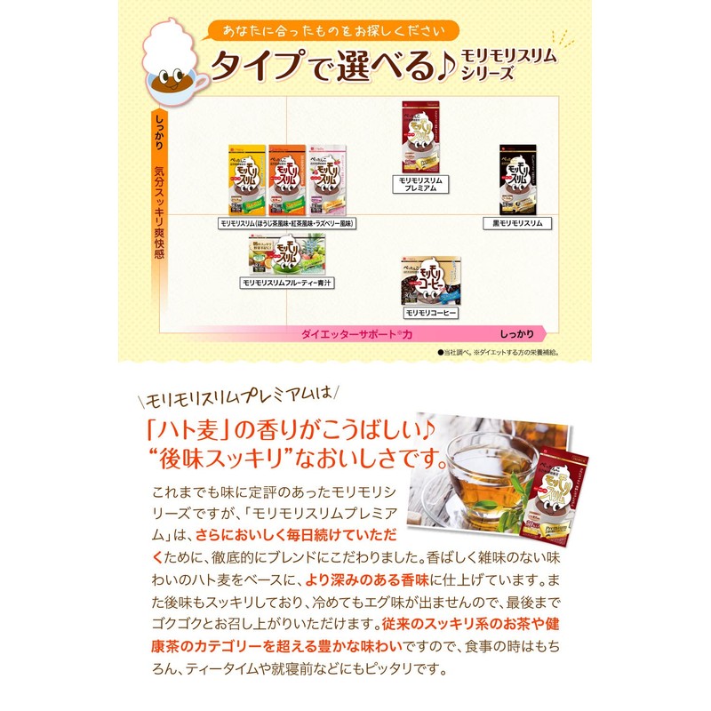 ハーブ健康本舗 モリモリスリムプレミアム (ハト麦茶風味) 30包入り