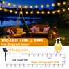 Realky Solar Garden Lights Outdoor, 59Ft 100LED Solar String Lights,