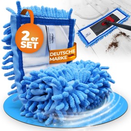 Wowtowelz Mop Cover, Floor Mop Cover, Wet and Dry Cleaning (Dual Active, 40 cm, Pack of 2)