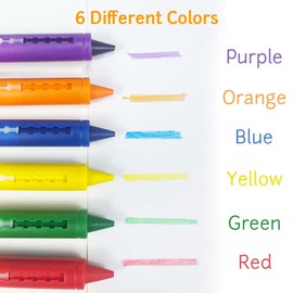 XUZOPIM Pack Of 6 Bath Crayons Bath Pens For Children Washable Doodle Pen For Baby Children Bath Pens For Children Bathtub Easy To Clean For Ceramic Surfaces