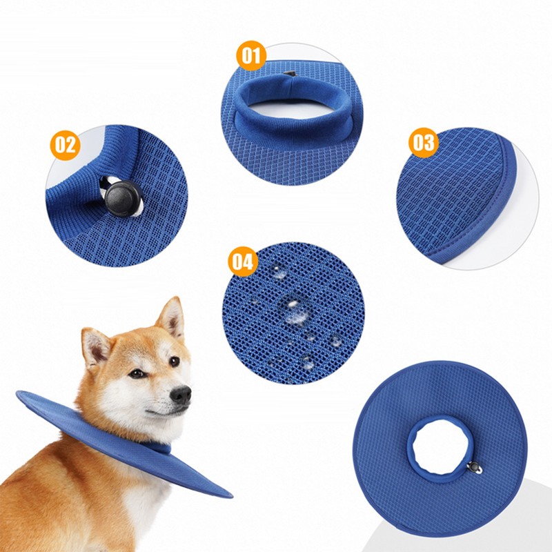 Dog Cone Collar Multipurpose Breathable Mesh Comfortable Prevents Licking Dog