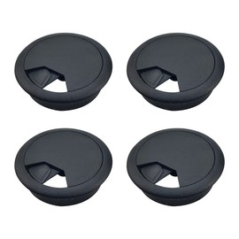 Aoen 4Pcs 50mm(2 inch) Desk Cable Wire Grommet, Black Desk Grommet Cord Cable, Plastic Desk Cord Cable Organizer Desk Grommet for Home&Office Desk Table Cable Tidy
