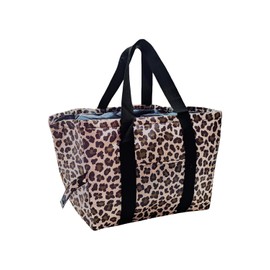 MIKA & MAYA Eco Bag, Cold Insulation, Warm, Large Size Bag, Leopard Print