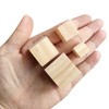 QUARKZMAN Craft Wooden Cubes 50 Pieces Square Natural Wood Blocks