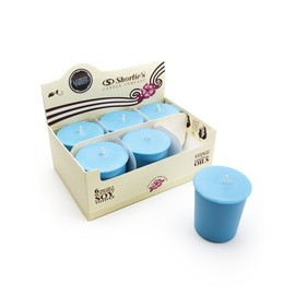 Lemon Blueberry Twist Soy Votive Candles - Scented with Natural Fragrance Oils - 6 Blue Natural Votive Candle Refills - Fruit & Berry Collection