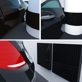 Garage Smith GWP08 Garage Wall Protector Foam Wall Column Corner Guard for Parking Garages - Wall Edge Protector - Wall Corner Edge and Bumpers Guards (2-Pack(Black))