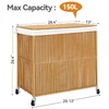 WOWLIVE Laundry Hamper with Wheels, 160L Handwoven Rolling Laundry Basket