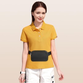 Geestock Bumbag for Ladies Belt Bags for Women, Bum Bag Fanny Pack for Women Black Fashion Waist Bag for Hiking Running Shopping Festivals Walking Travel Cycling (01 Lemon Leopard)