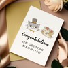Funny Cat Wedding Card for Newlywed Couple, Just Married Pun