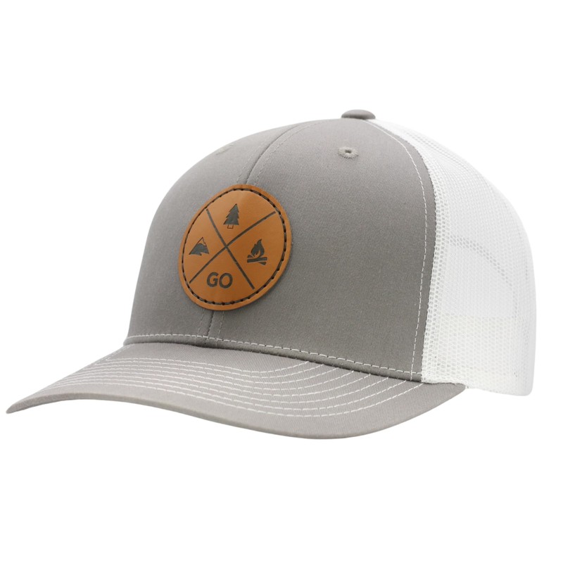 LINDO Trucker Hat - GO Outdoors (Silver/White)