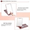 FANPOI Portable Makeup Mirror with 5 Makeup Brushes Travel Case