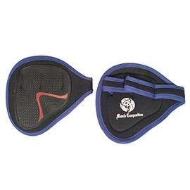 Muscle Composition Best Grip On The Market. Gym Gloves Alternative Gym Grip Pads. for Workout, Cross Fitness, Weight Lifting, Powerlifting. (Black/Royal Blue)