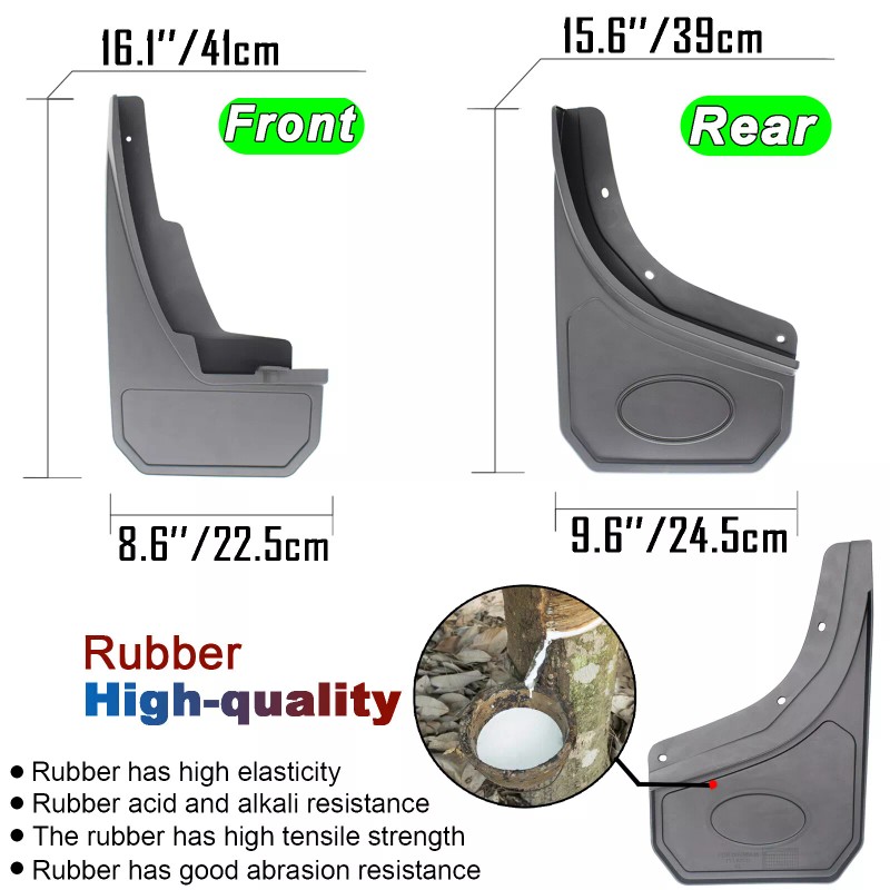Xukey FRONT REAR MUD FLAPS MUDGUARDS FOR LAND ROVER DEFENDER