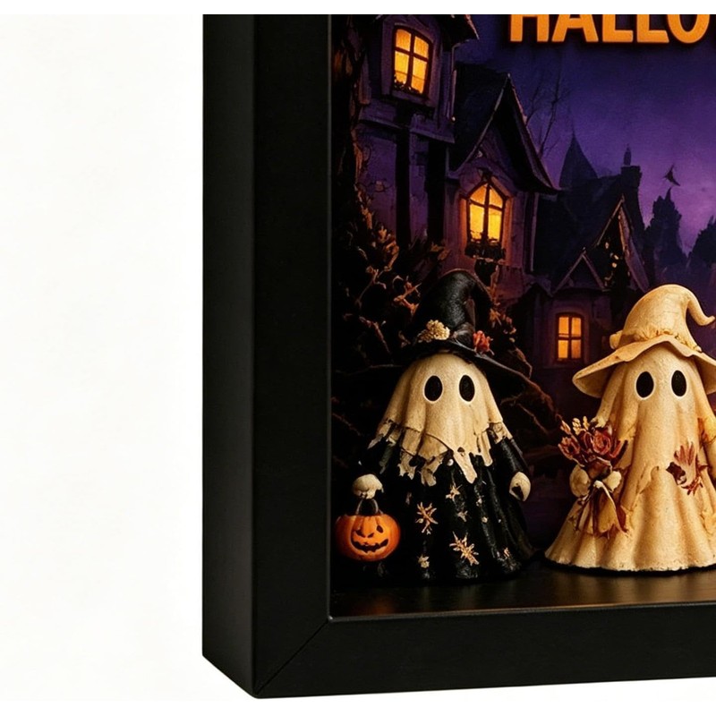 Calendario de cuenta regresiva Halloween 2026 – 24 fantasmas acrílicos