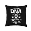 Coffee Dna Test Genetic Testing Crispr Microbiology Throw Pillow
