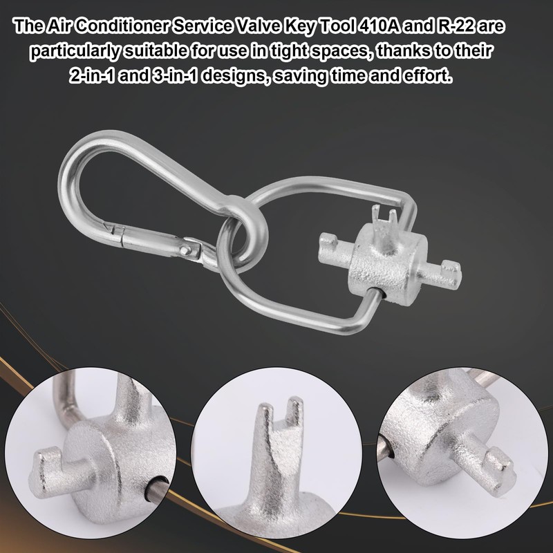 BOXOB 2pcs HVAC Locking Refrigerant Key Compatible with R410A, R22