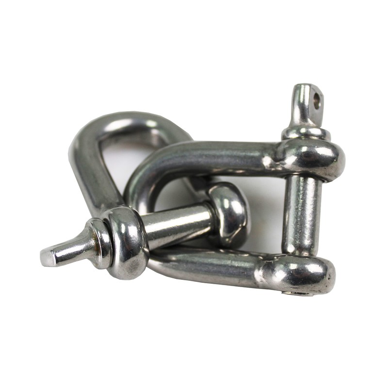 HFS(R) 10 Piece Stainless Steel Shackle, Load 400kg, D-Shaped Shackle,