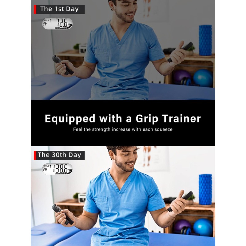 Grip Strength Tester Trainer - Electronic Hand Dynamometer of 400lbs/180kg