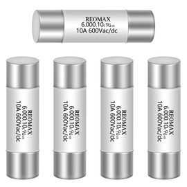 Cutetool (5PCS) HV610 10A 600V AC/DC Ceramic Fuse 6.35x32mm for Digital Multimeters, FF10a 600V Multimeter Fuses HV610, Fast Blow