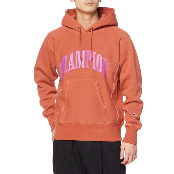 Champion Reverse Wave (R) Hooded Sweatshirt Script Logo REVERSE WEAVE C3-U117 Men's, Rust