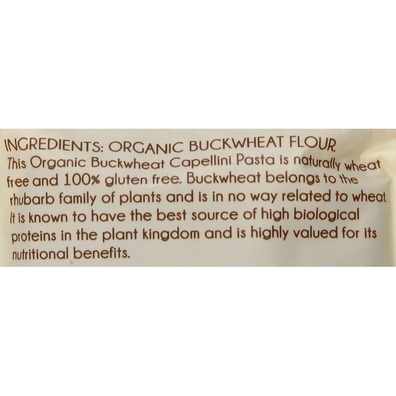 Bgreen Organic Buckwheat Angel Hair Pasta, 8.8 Ounce (Pack of