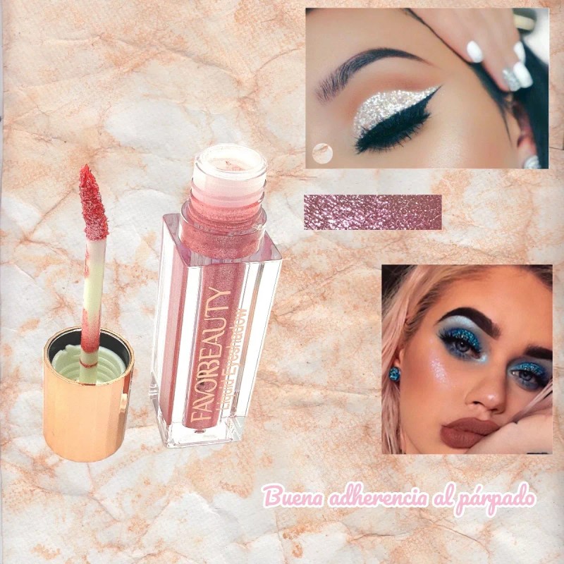 Favorbeauty 1 Pz Sombra De Ojos Liquida Brillosas
