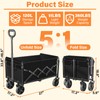 Wagons Carts Foldable,360lbs Collapsible Wagon with Wheels, Lightweight Foldable Wagon
