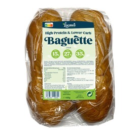 Locawo High Protein & Low Carb Baguette | Protein Bread | Full Wheat Flavour | Vegan | Ideal for a Protein-rich, Calorie and Sugar Reduced Diet