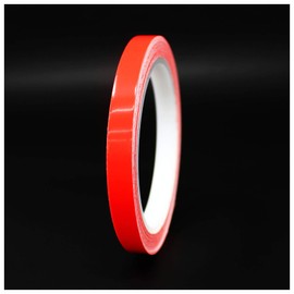 Finest Folia Decorative Shiny Strips for Car, Motorcycle, Boat, Model Making, Silver, Chrome, 10 Metres, Neon Red