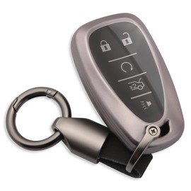 HEJMIN for Chevy Key Fob Cover Soft TPU Anti-Scratch Car Keys Case Full Protection 5 Buttons Key Shell Fit for 2016-2021 Malibu Camaro Equinox Blazer Cruze Sonic Volt Spark Traverse Bolt Trax