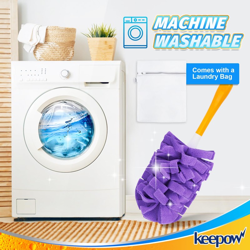 KEEPOW Reusable Duster Refill Compatible with Swiffer Hand Duster, Heavy