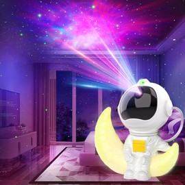 PHOSURA LED Starry Sky Projector, 2-in-1 Astronaut Projector with Moon Night Light, Timer and Remote Control, Bedroom Decoration Aesthetics for Adults & Children, Christmas, Birthday Gift