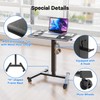 BONTEC 25.6" x 17.7" Gas Spring Mobile Stand Up Desk,