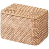 Mujin Ryohin Overlapping Rattan Rectangular Box with Lid (V) Approx.